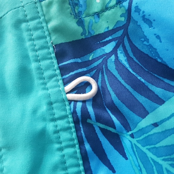 American Eagle Outfitters Men's Teal Palm Print Swim Board Shorts Size S - Picture 3 of 16